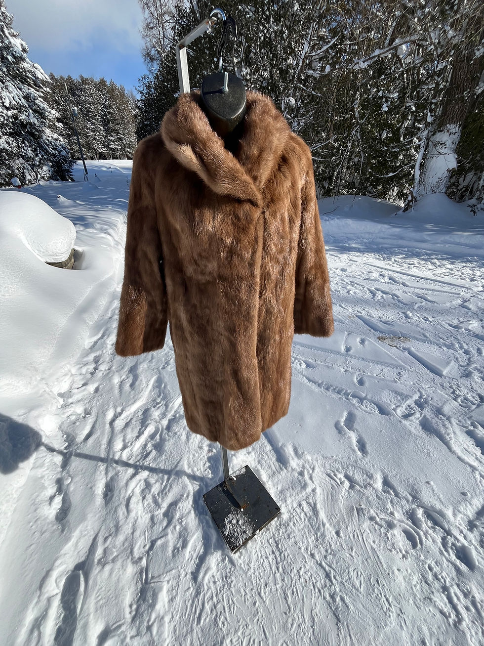 Thumbnail: Vintage Fur Salon Eaton’s Caramel Mink Coat- Size Small