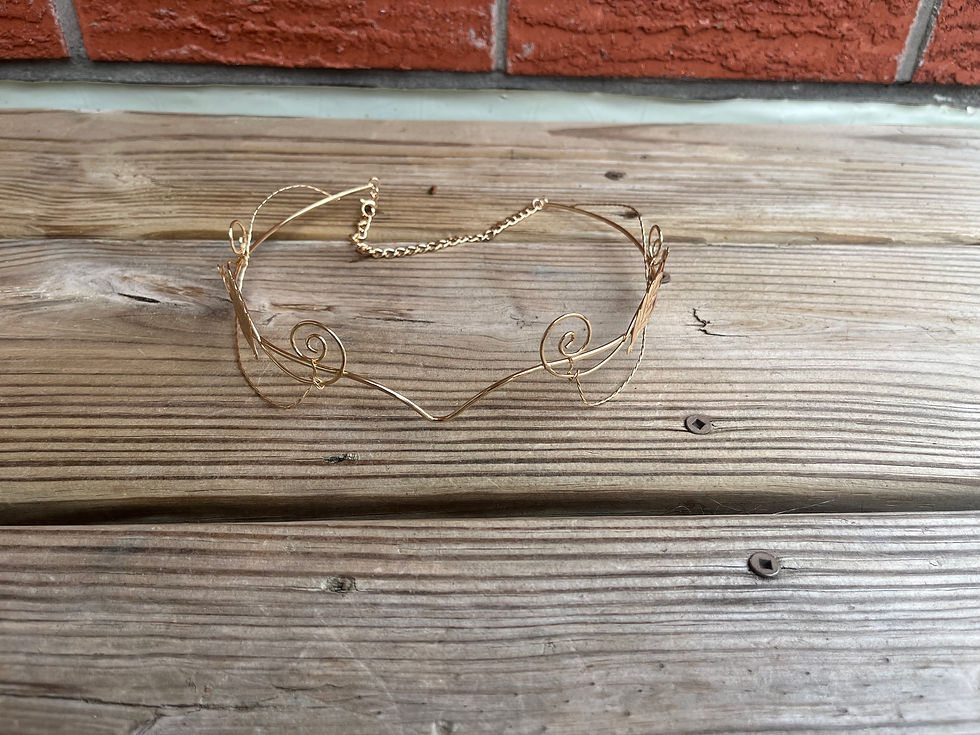 Thumbnail: Metal Elegant Renaissance Tiara with Leaf Design