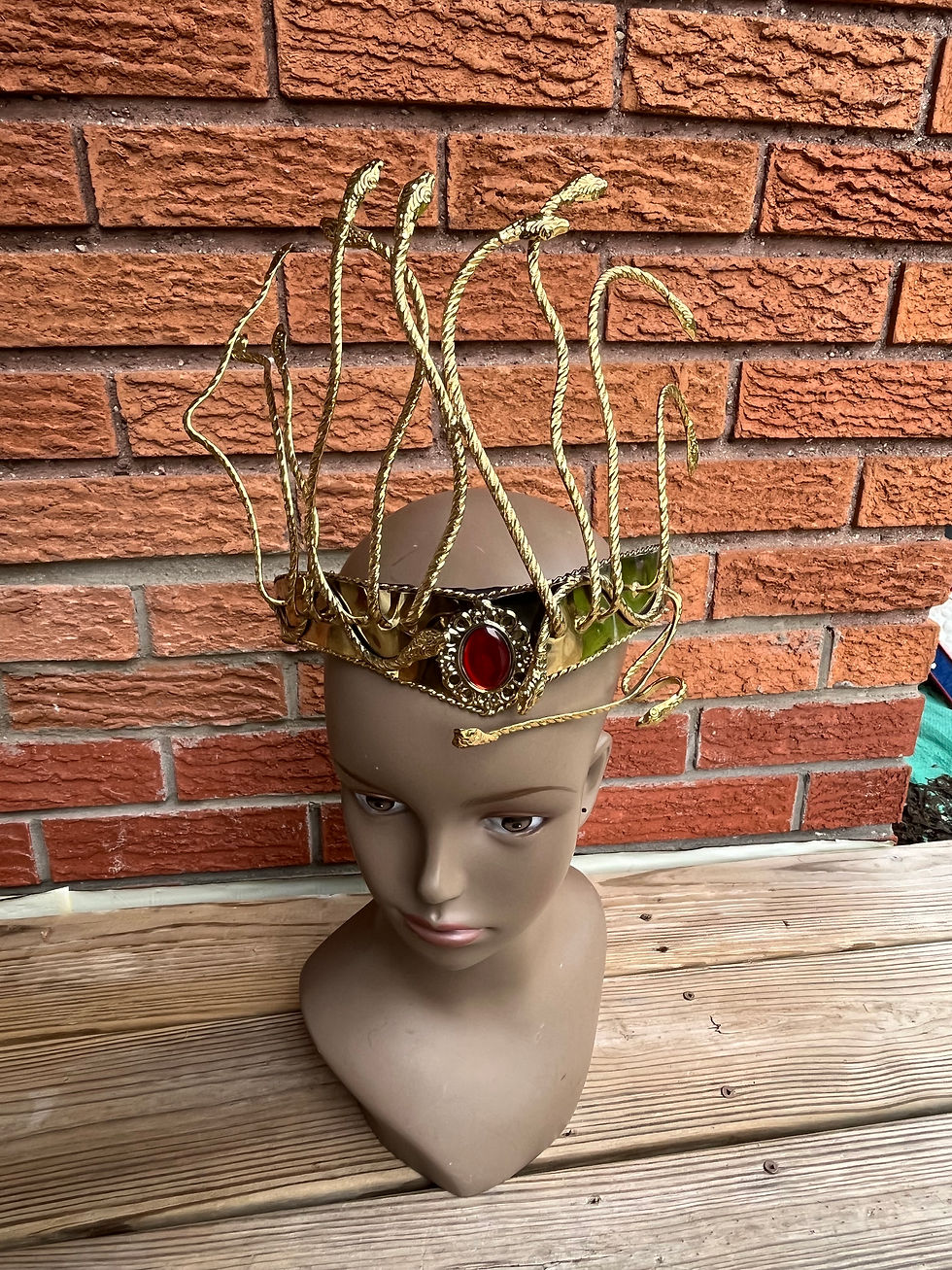 Thumbnail: Gold Metal Gothic Snakes Medusa Style Crown