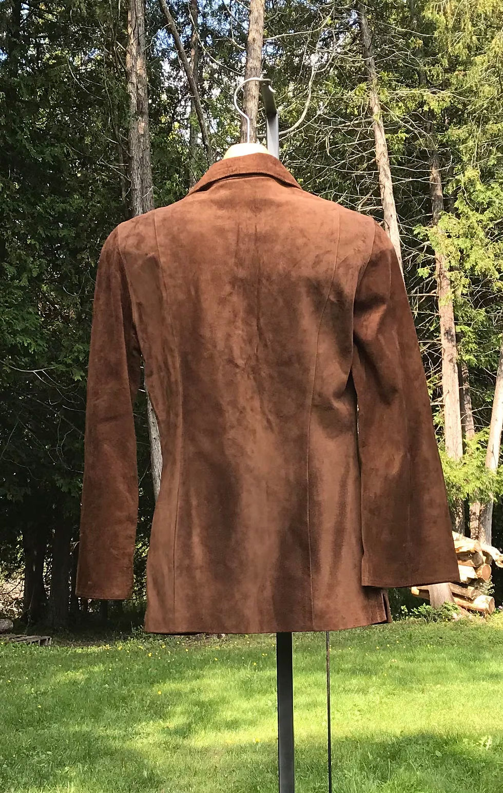 Thumbnail: Vintage Simard & Voyer Brown Suede Long Sleeve Medieval Steampunk Shirt