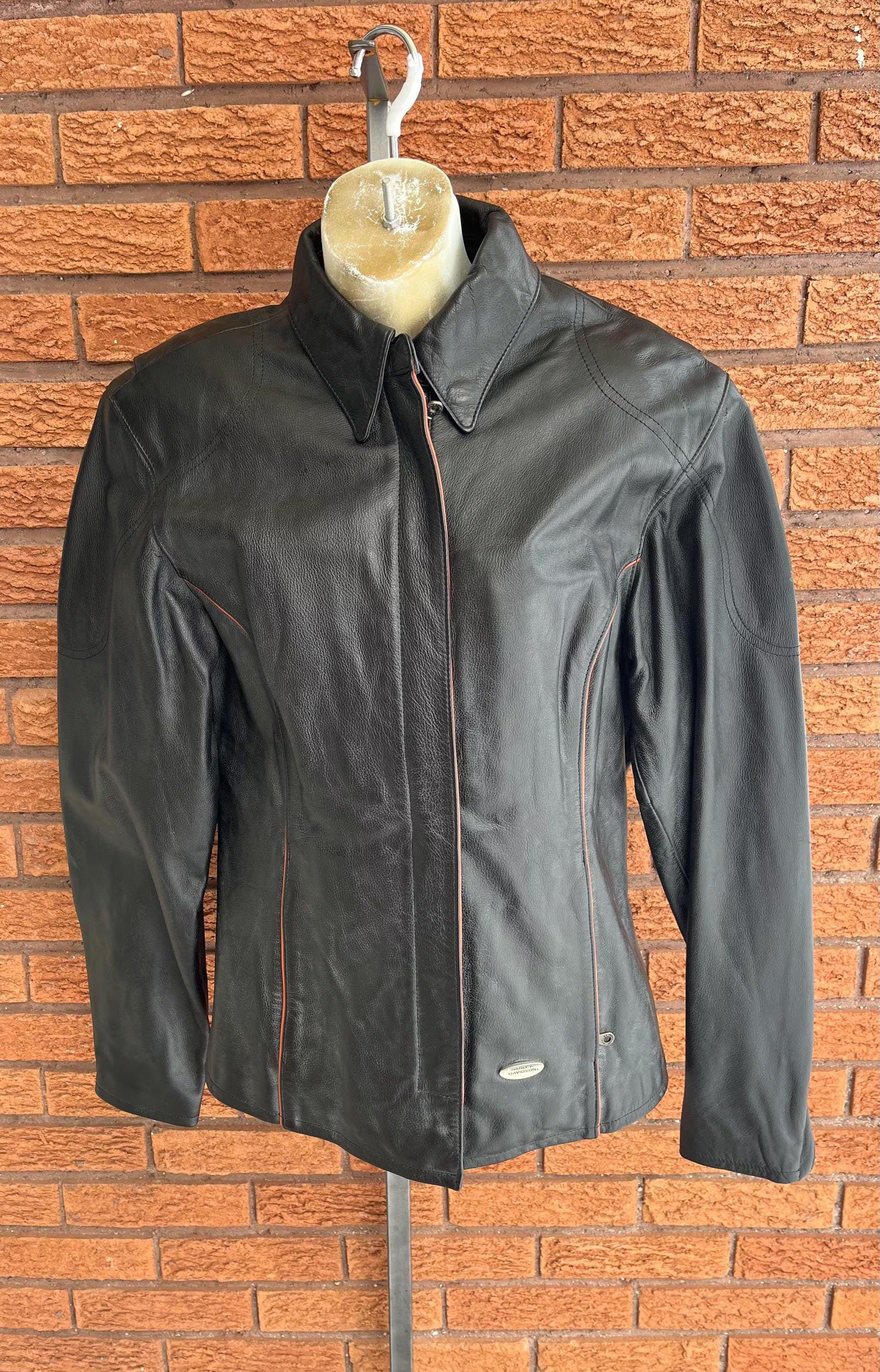 Vintage Harley Davidson Motorcycle Leather Jacket