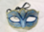 Two Shades of Blue and Gold Decorative Masquerade Mask