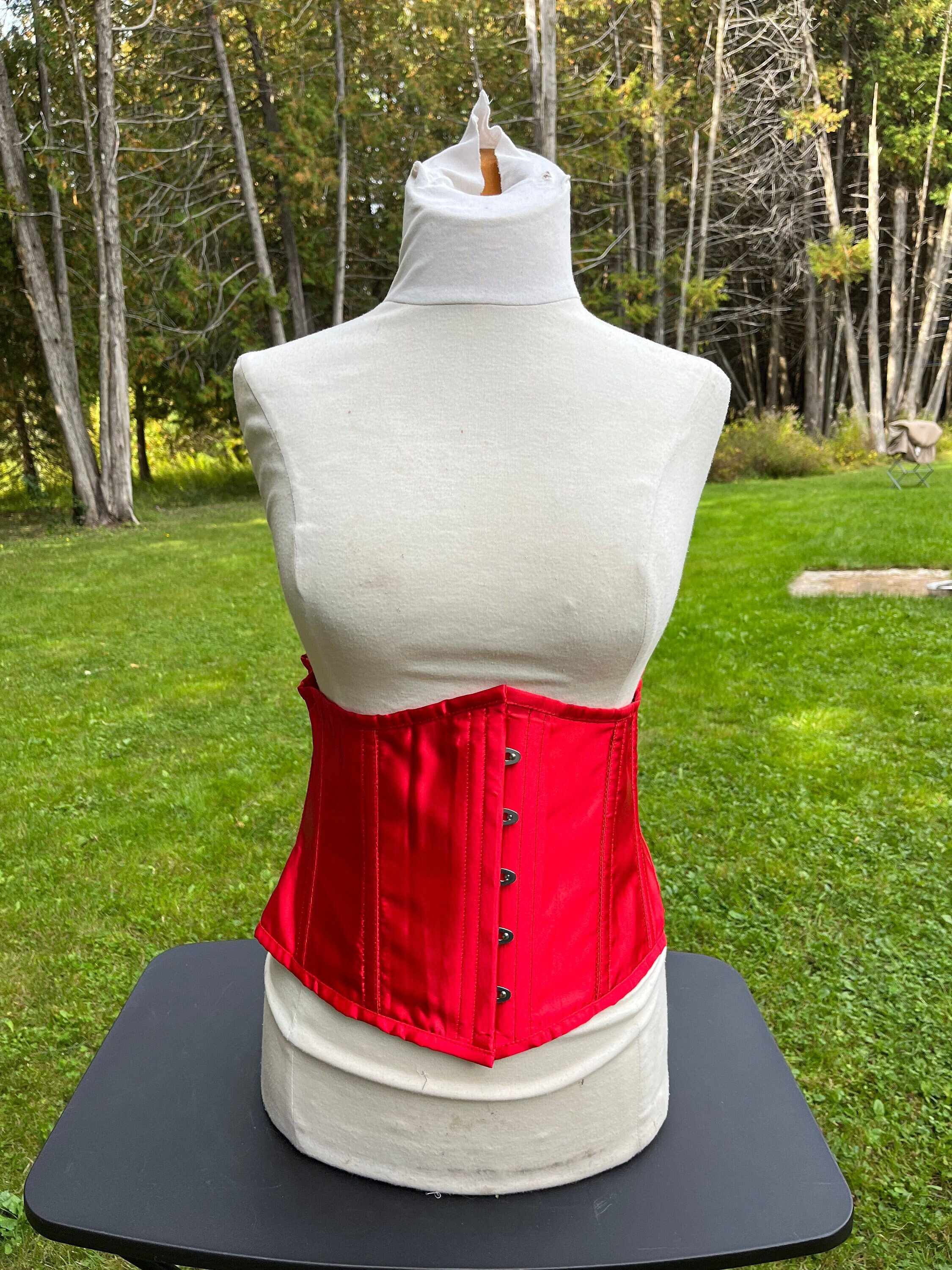 Traditional Steel Boned Red Underbust Corset