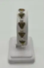 Authentic Green Baltic Amber Link Triangular Shape Design Bracelet