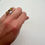 Thumbnail: Authentic Multi Colour Baltic Amber Curved Rectangular Shape Ring Size 6 3/4