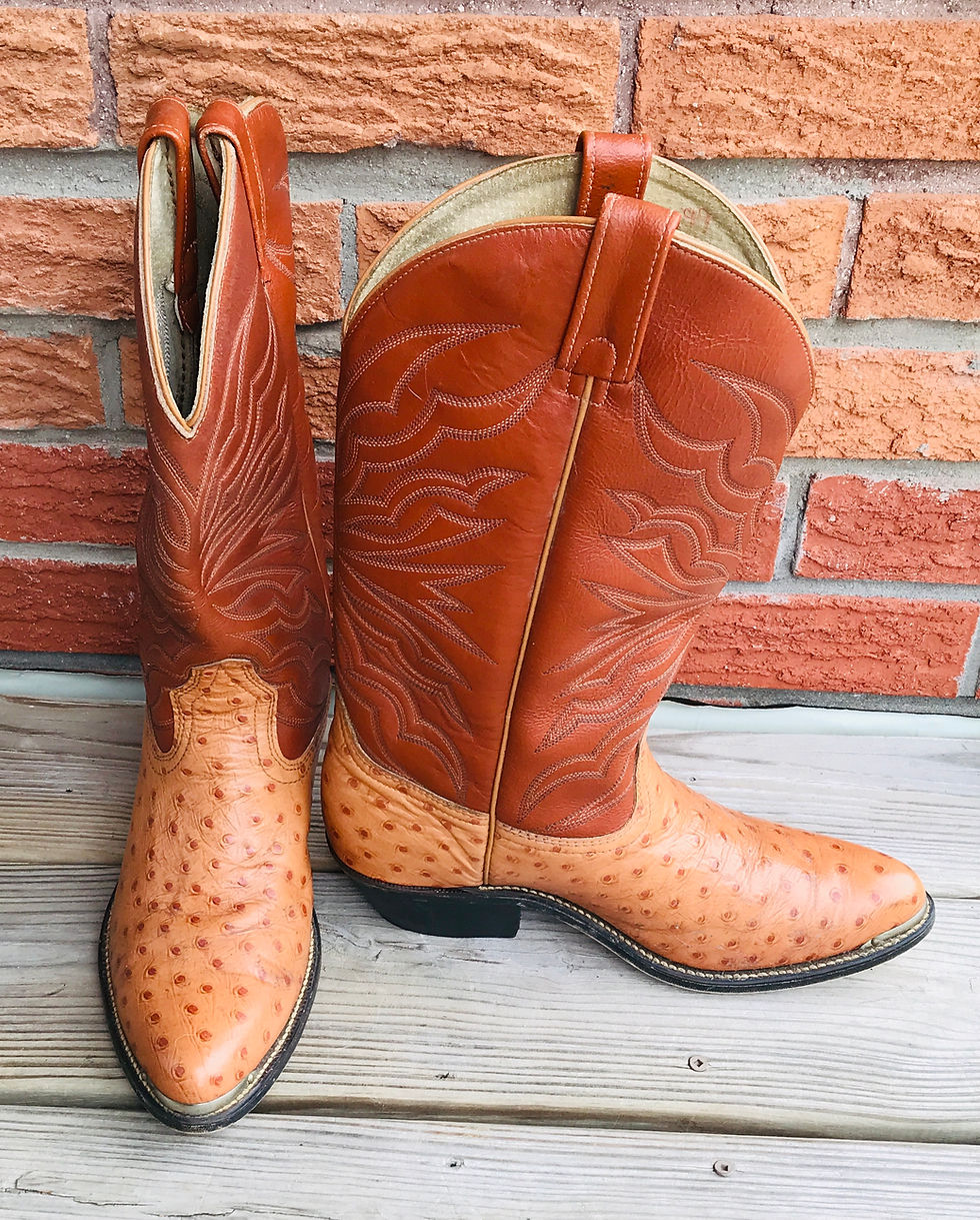 Vintage Made in Canada Boots Leather Men’s Western Cowboy Boots Size 8