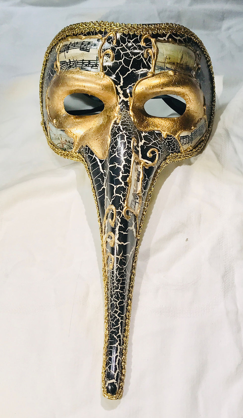 Thumbnail: Venetian Style Roman Zanni Masquerade Mask Round Cut Edge Variety Col