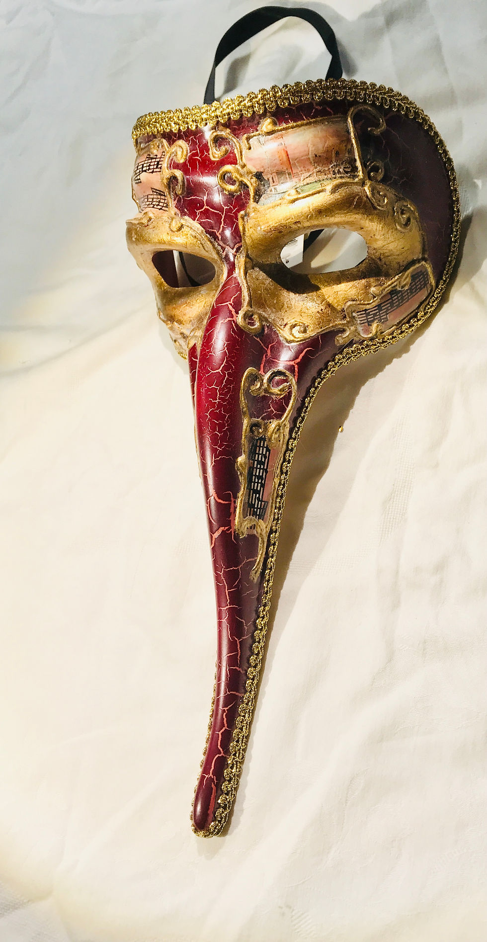 Thumbnail: Venetian Style Roman Zanni Masquerade Mask Round Cut Edge Variety Col