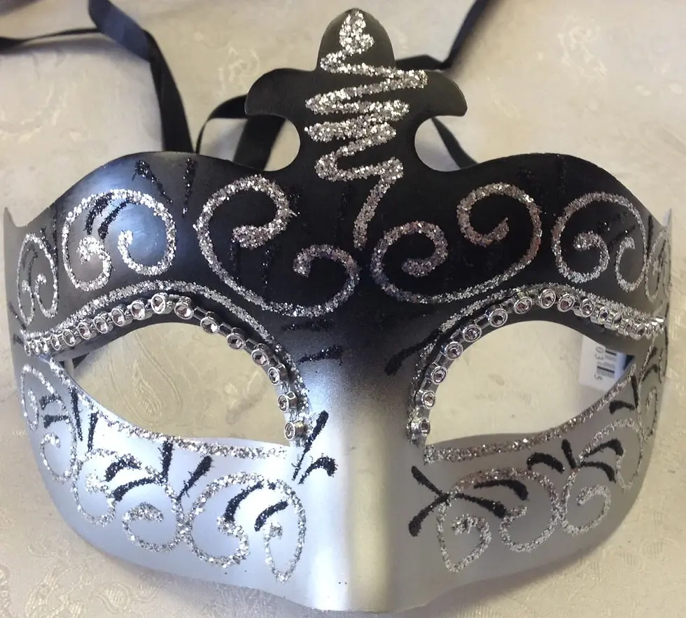 Thumbnail: Decorative Masquerade Mask with Embellishments in Variety Colour Options
