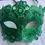 Thumbnail: Fancy Green Lace and Jewels Masquerade Mask