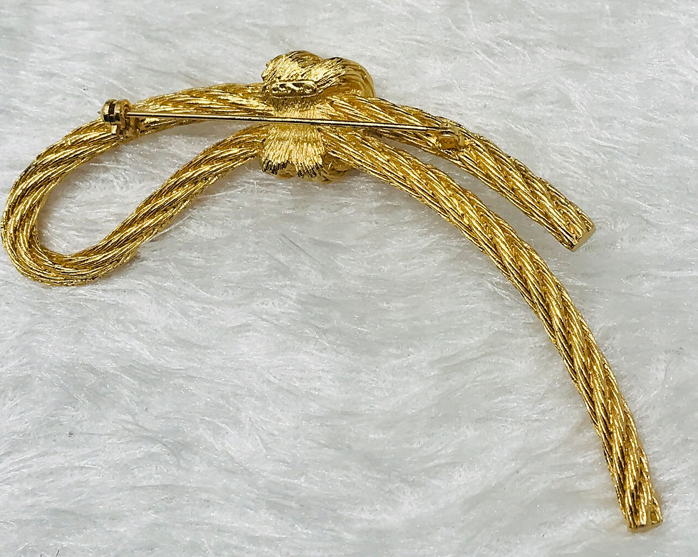 Thumbnail: Vintage Signed Christian Dior Knotted Rope Style Brooch