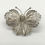 Thumbnail: Vintage Filigree Silver Butterfly Brooch Pin