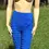 Thumbnail: Blue High Waisted Crinoline Material Pettipant Capri - Small