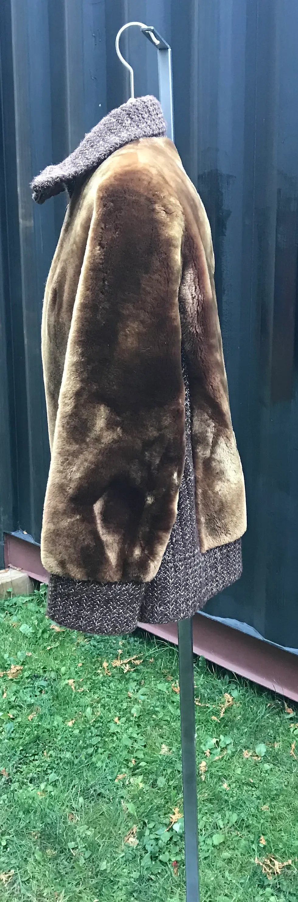 Vintage Brown Mouton Fur Jacket, Fur Coat, Fur Jacket