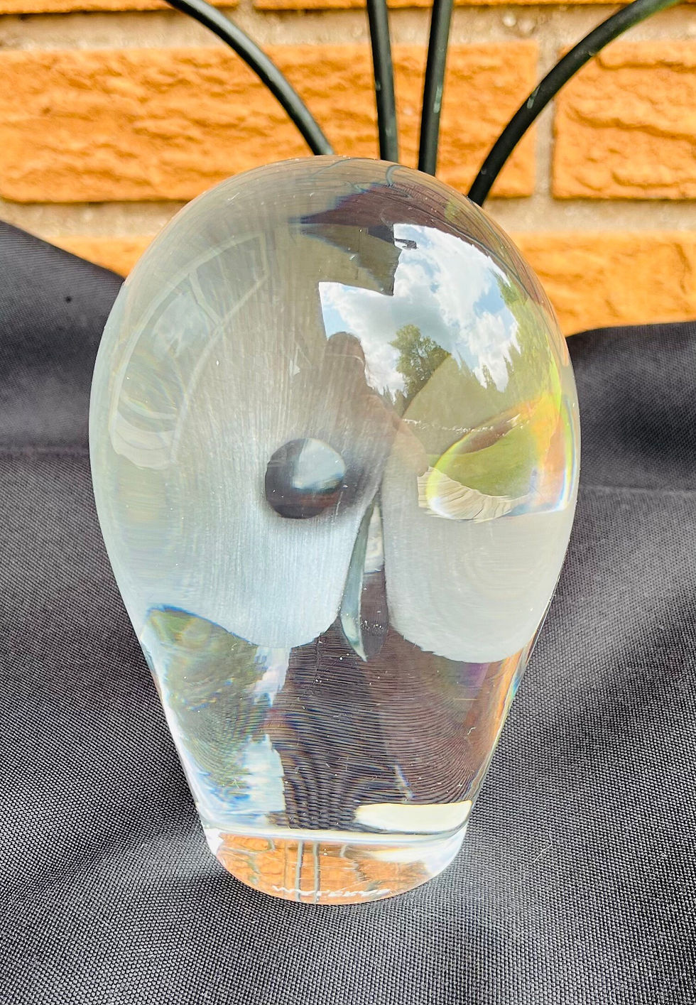 Vintage Maleras Made in in Sweden Sculpture of an Owl Paperweight