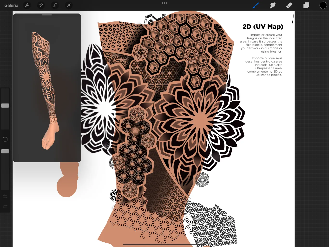 Modelos 3D para Tatuadores - PROCREATE
