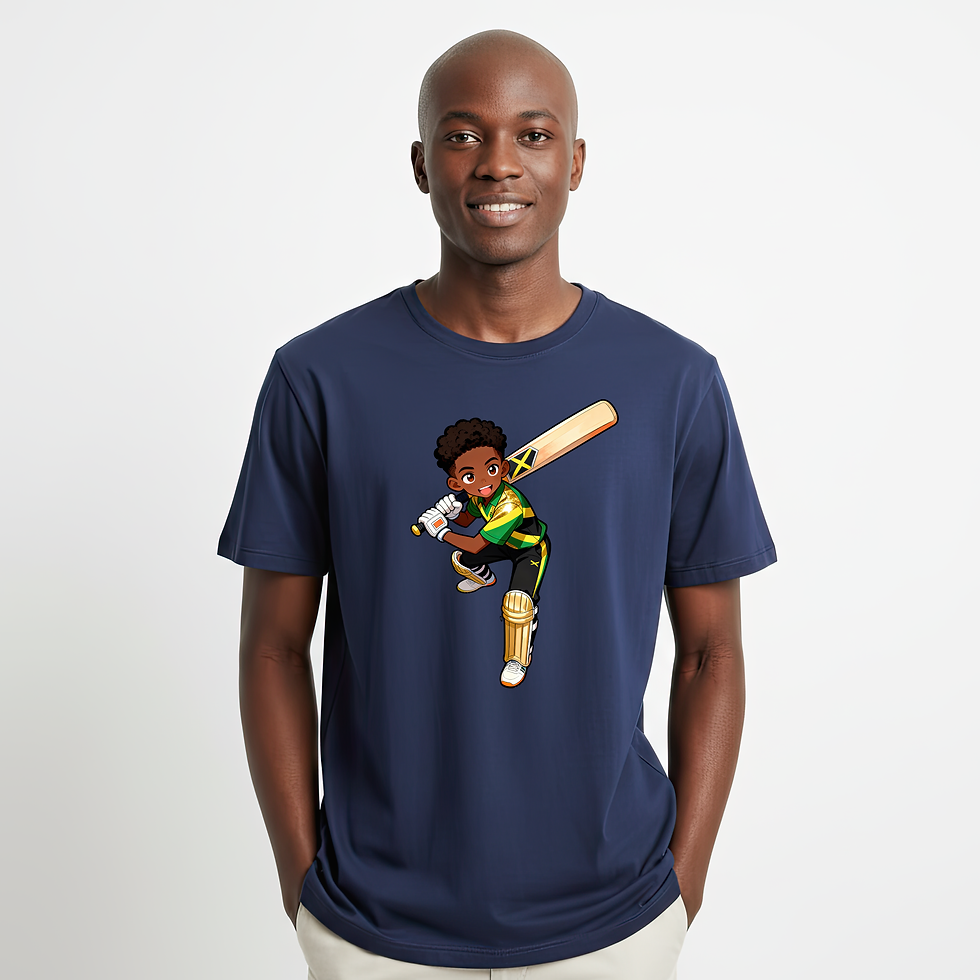 Thumbnail: Jamaican Anime Cricket Boy Tee