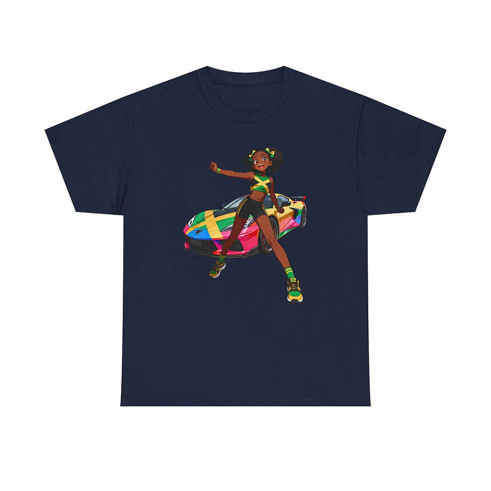 Thumbnail: Jamaican Anime Car Girl Tee