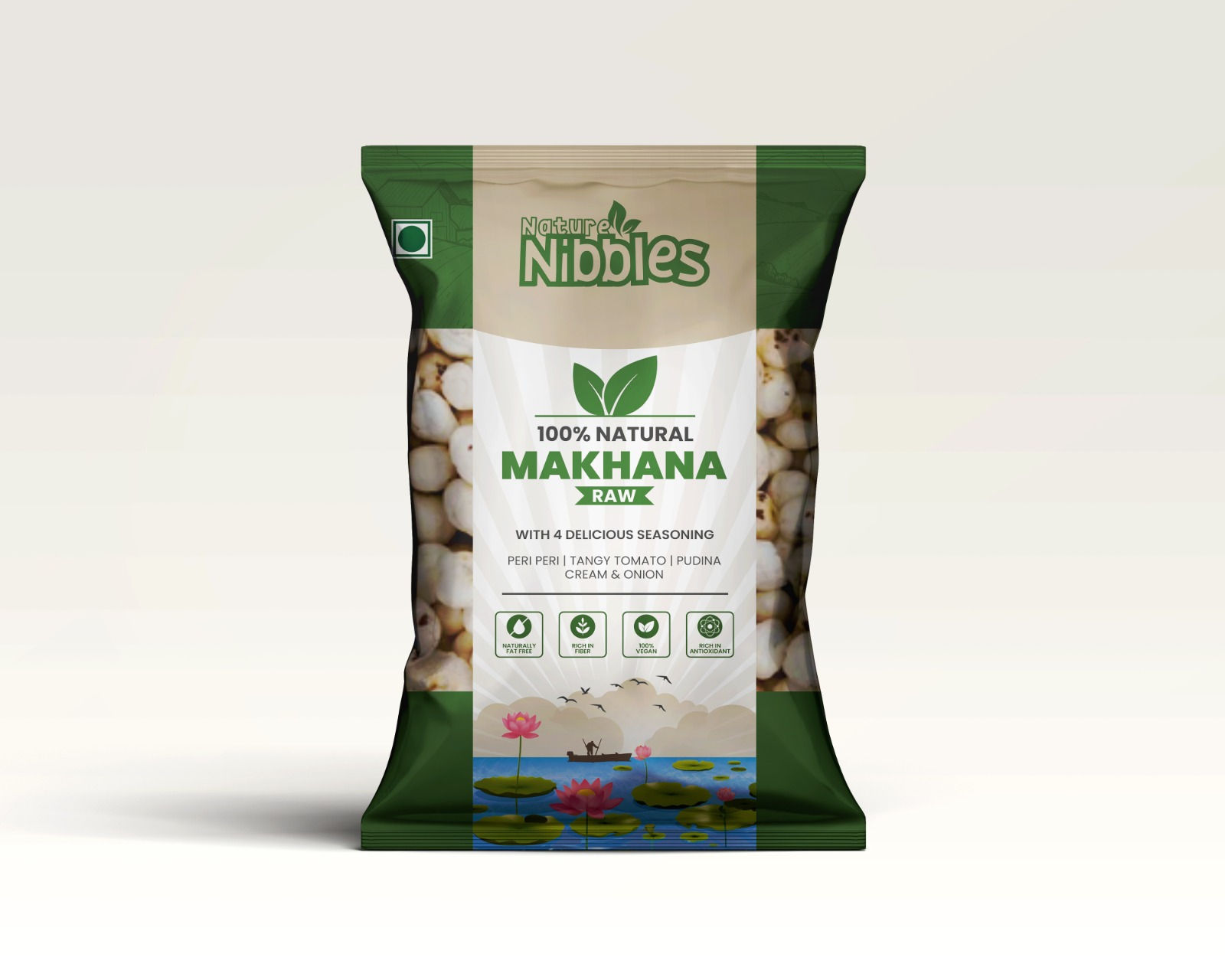 Raw makhana with seasoning