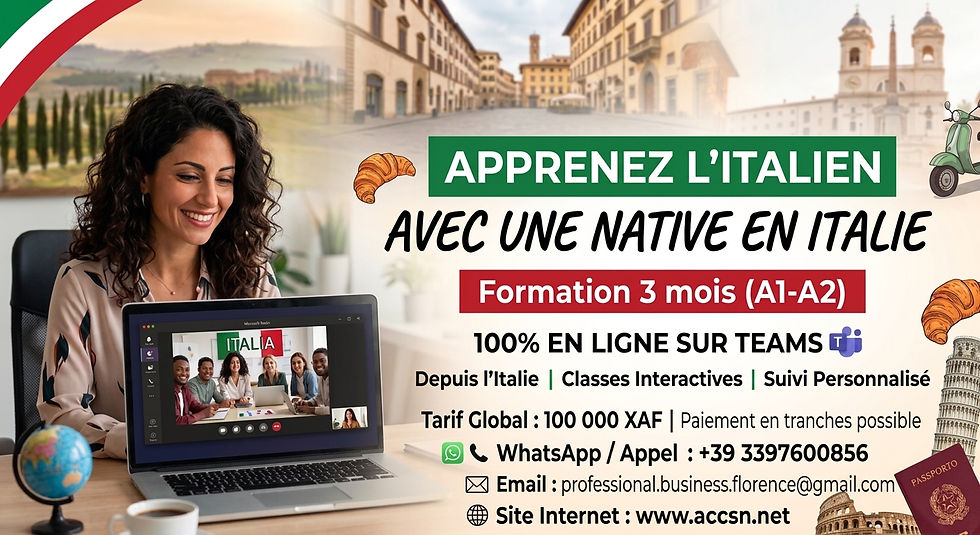 Initiation & Perfectionnement à la Langue Italienne Professionnelle