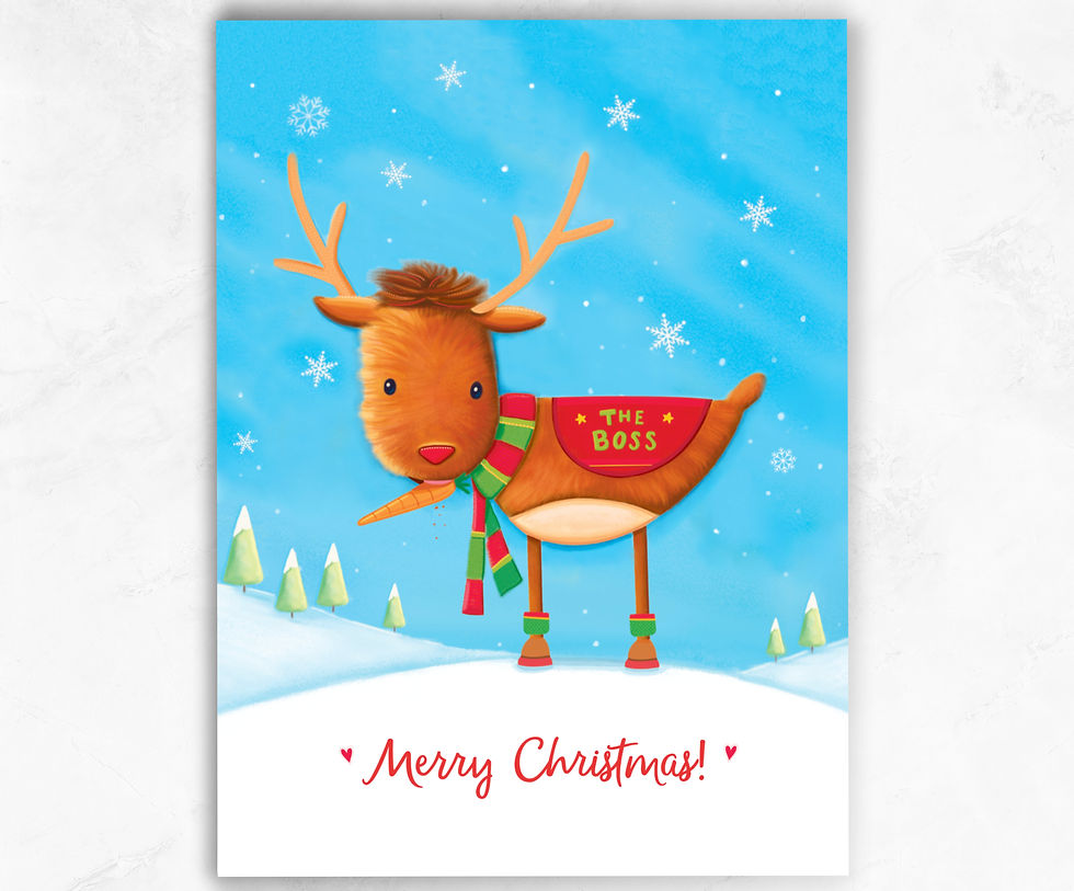 Rudolph Christmas Card