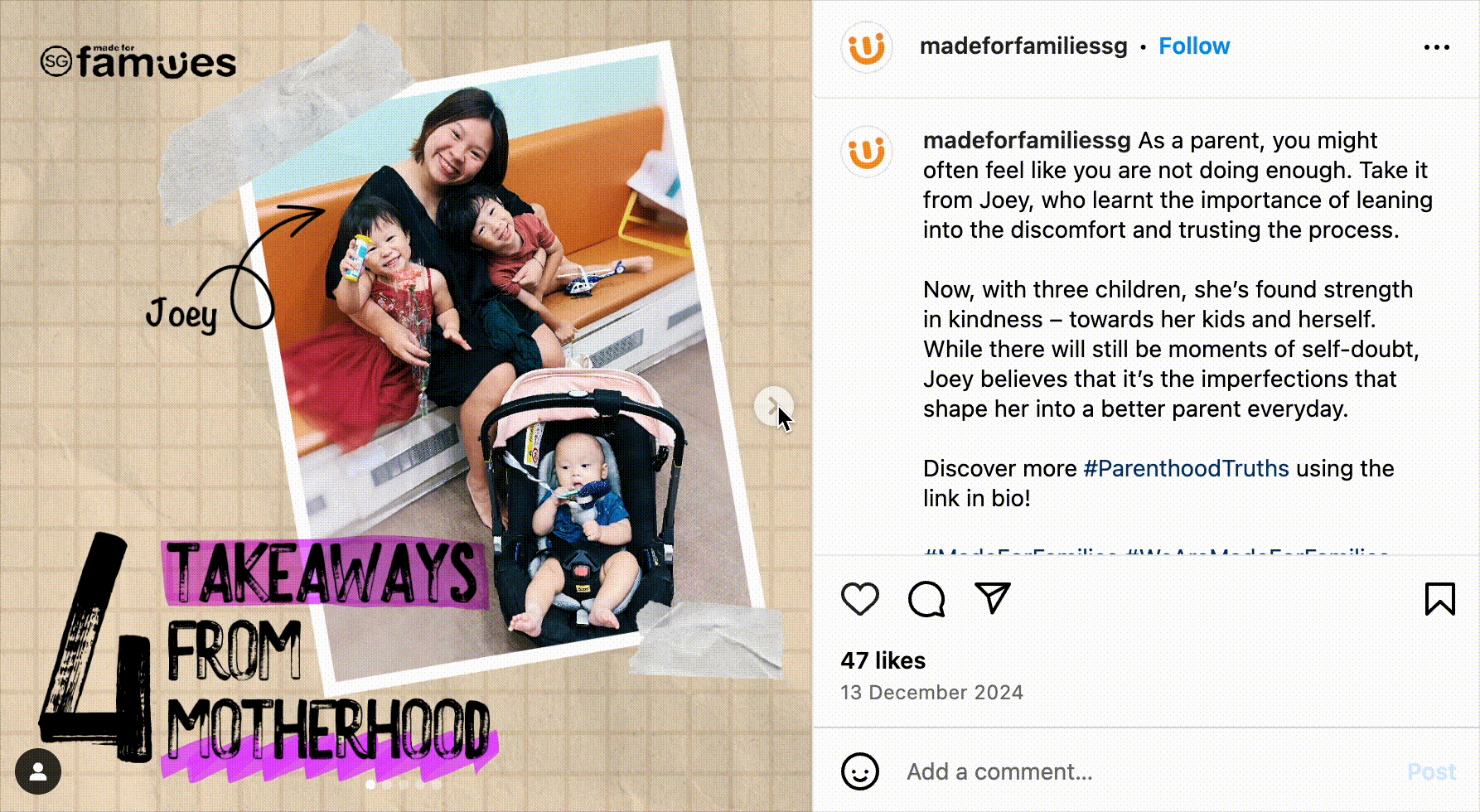 MadeForFamiliesSG Instagram post