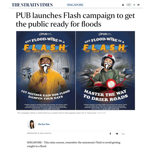 PUB Flood-wise campaign media coverage