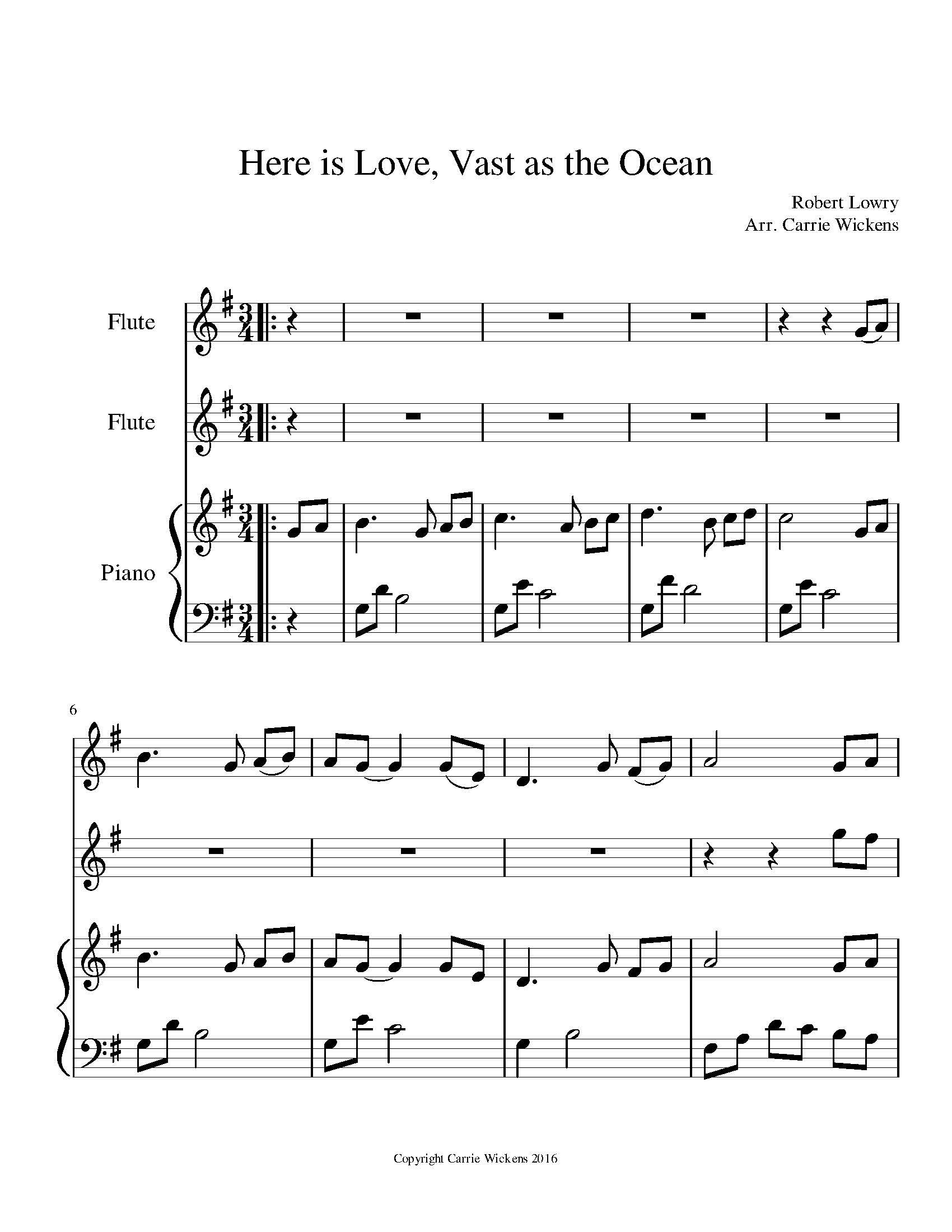 Here is Love: Flute Duet