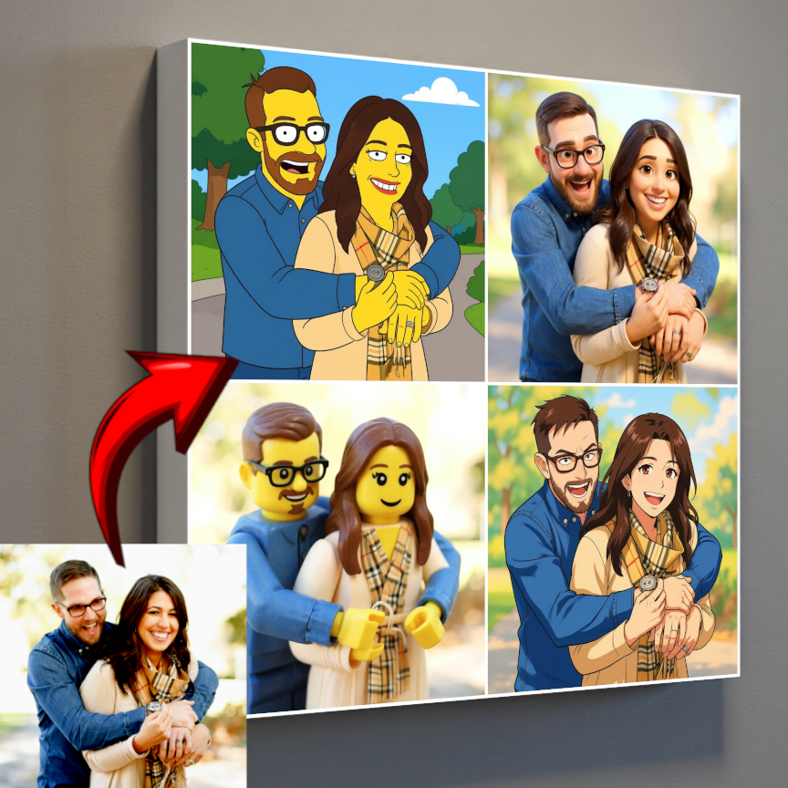 Toile Pop x4 Personnalisée