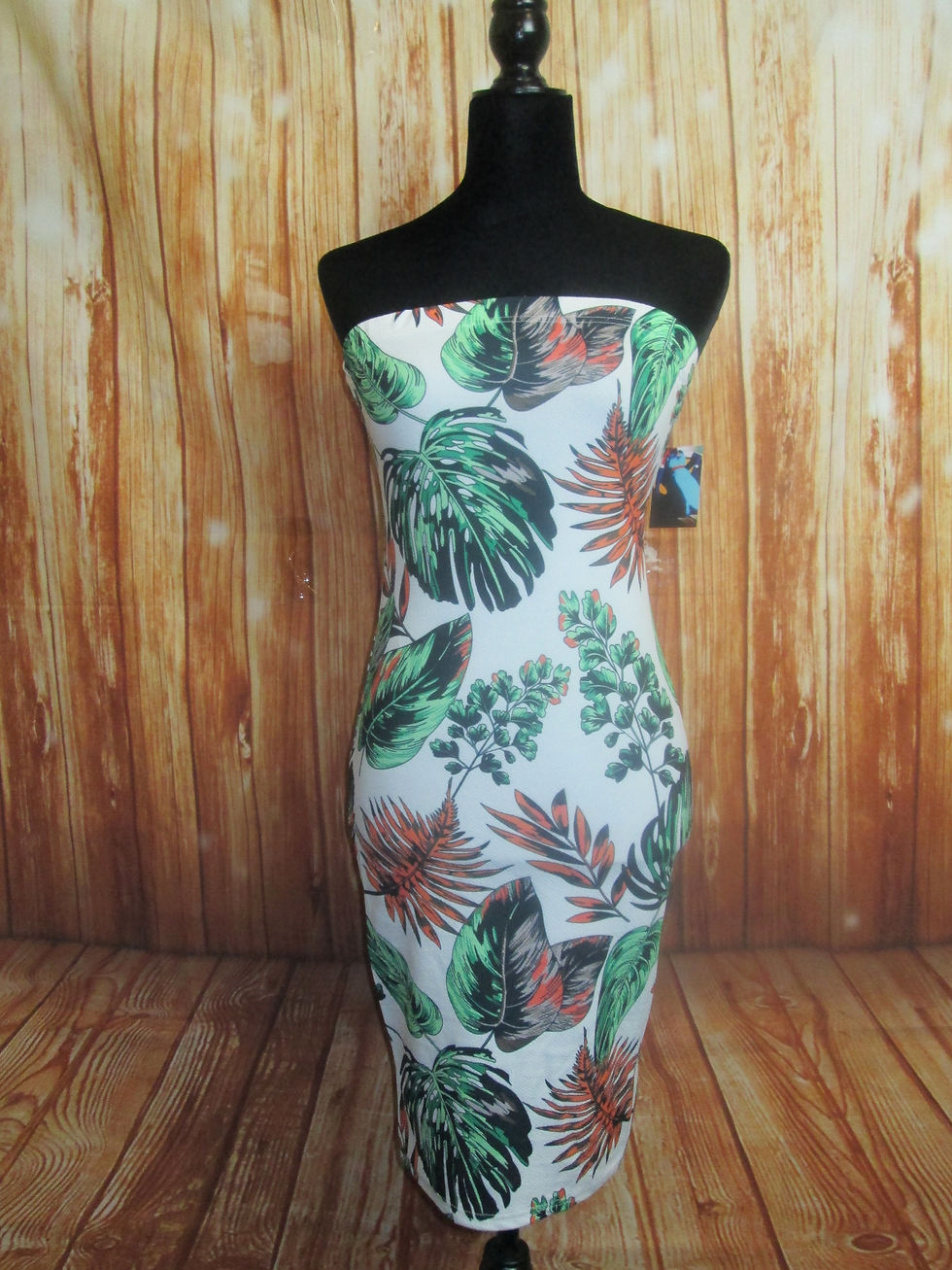 Thumbnail: Tube Top Neon Spring Dress