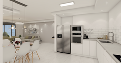 מבט מהמטבח לסלון