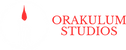 Candle being consumed by a red flame with the words Orakulum Studios in red to it's side.