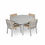 Thumbnail: Outdoor Wooden Dinning Set  and Removable Cushions for Patio, Backyard
