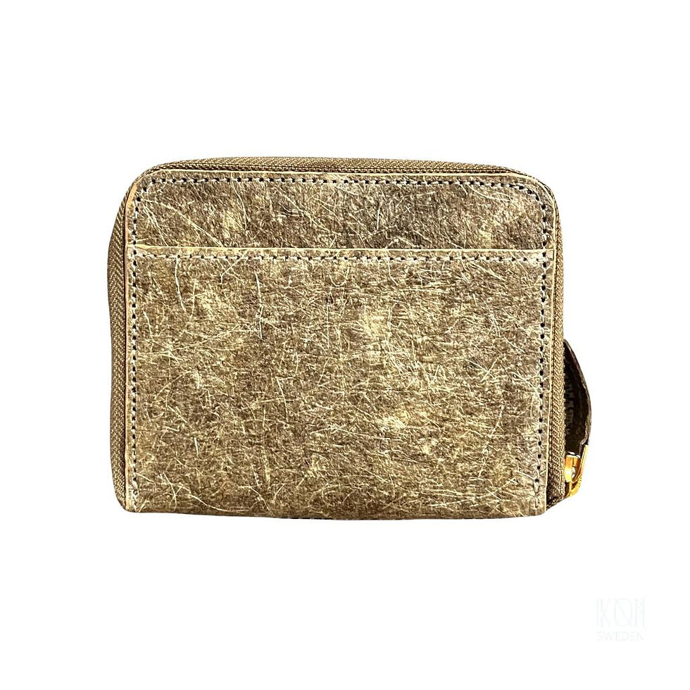 Thumbnail: Coconut Leather Zip Pouch - Natural