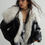 Thumbnail: Nursey Vegan Leather Fuzz Jacket
