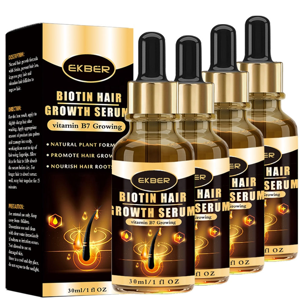 New Formula Organic Hair Loss Treatment Biotin Peptide Serum Oil