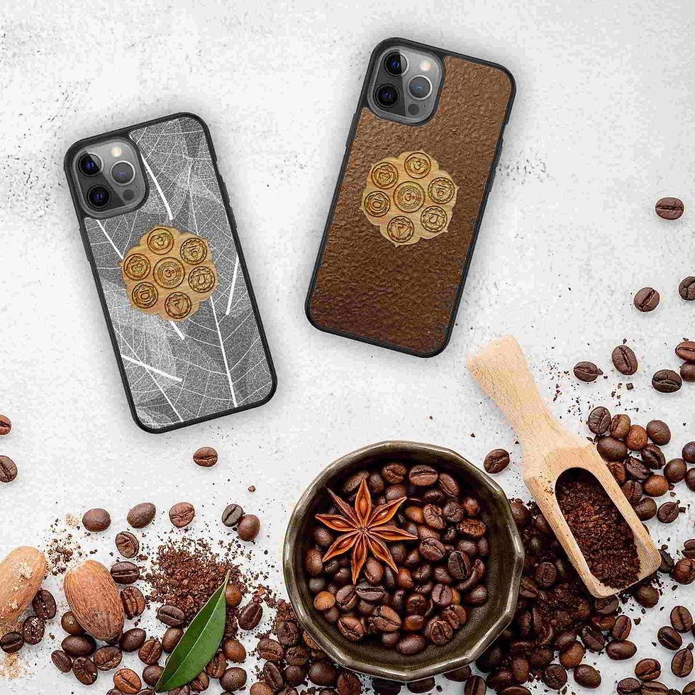 Miniature : The Seven Chakra Symbols - Skeleton Leaves
