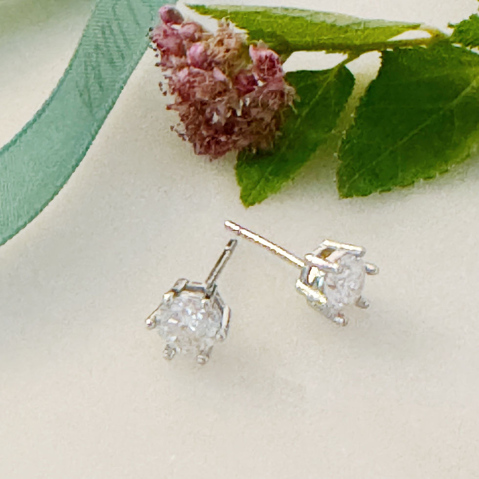 Miniatura: Excellent Cut Moissanite Stud Earrings