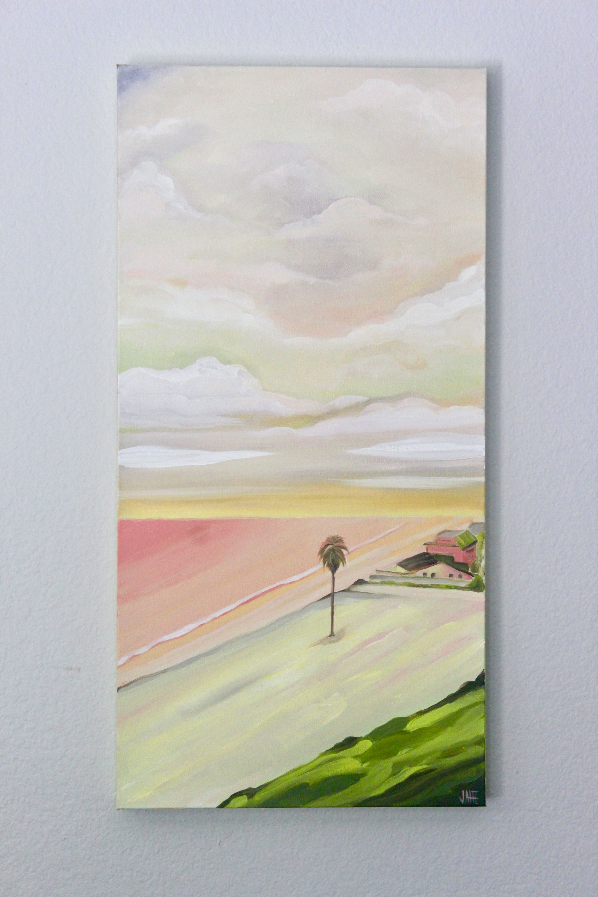 A Pink Moonlight Beach