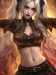 Jinxie Gravewhisper - Fiery Cosmic Sorceress