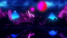 Retro Vapor Wave Abstract