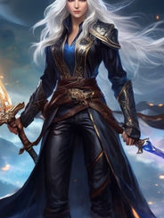 Valora Stormweaver - Azure Blade Guardian