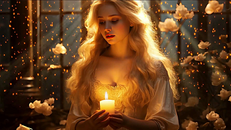 Girl Candle Particles