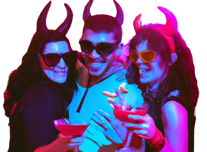 Adventurers After Dark Horny People Drinking Cocktails