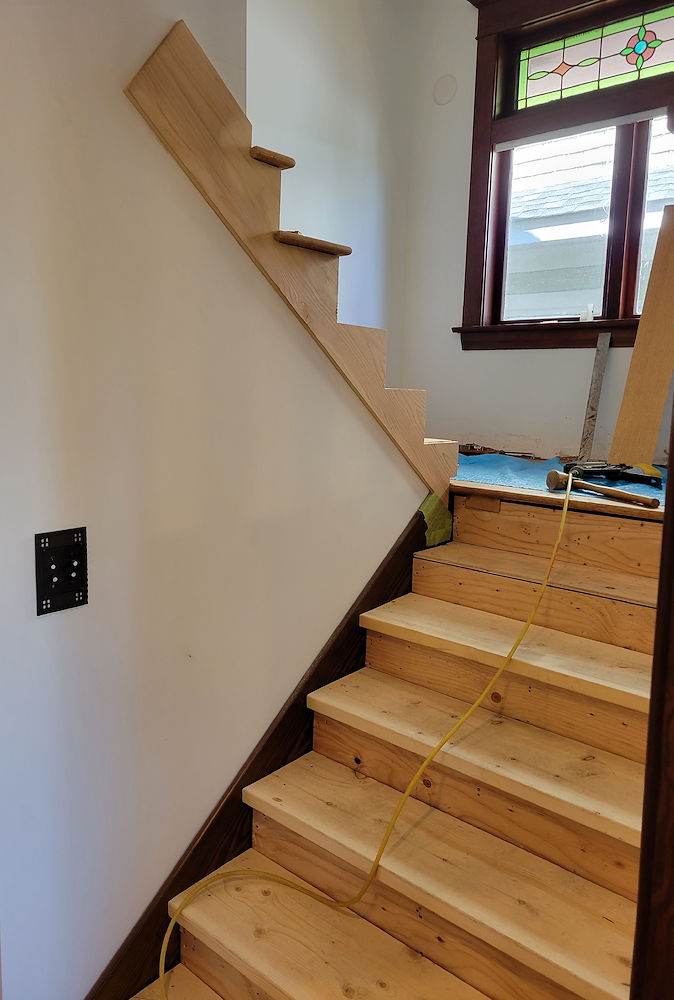 North Vancouver Heritage home stairway under construction