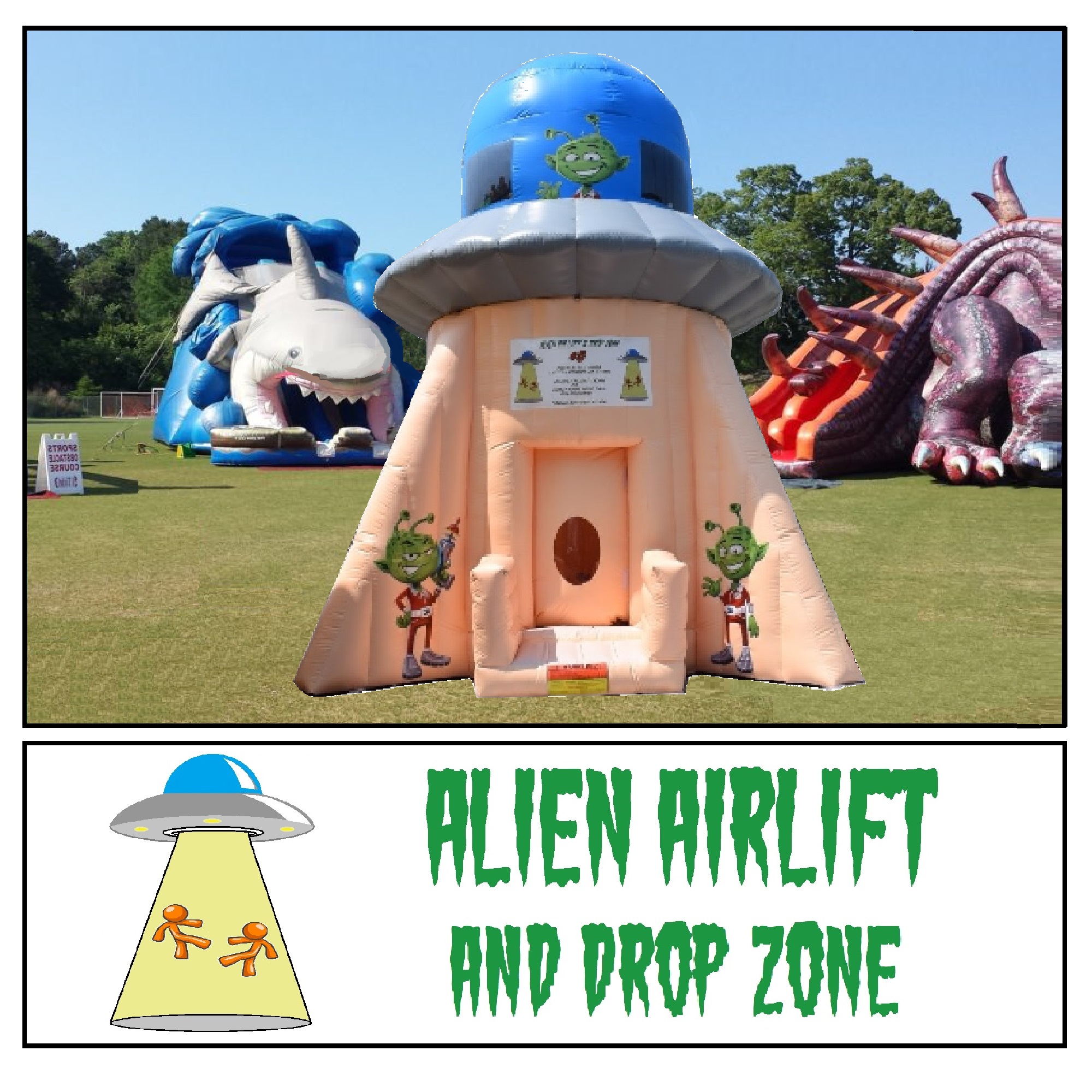 Inflatable air tunnel drop zone