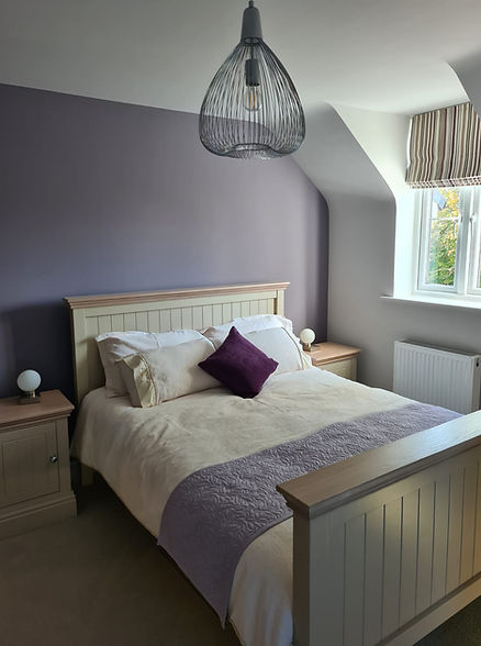 Bedroom painted in relaxing warm tones
