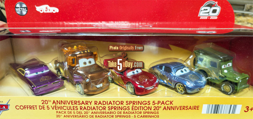 Mattel Disney Pixar CARS: 20th Anniversary Radiator Springs 5-Pack Box Set