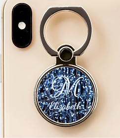 Blue Lights Abstract Name Phone Holder