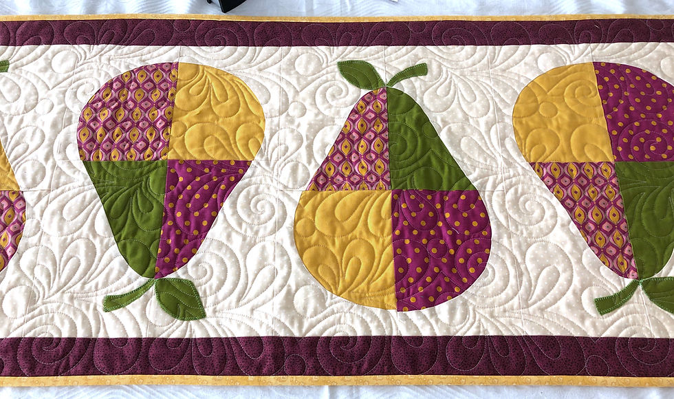 Thumbnail: Share the Pears - throw, table runner, placemats